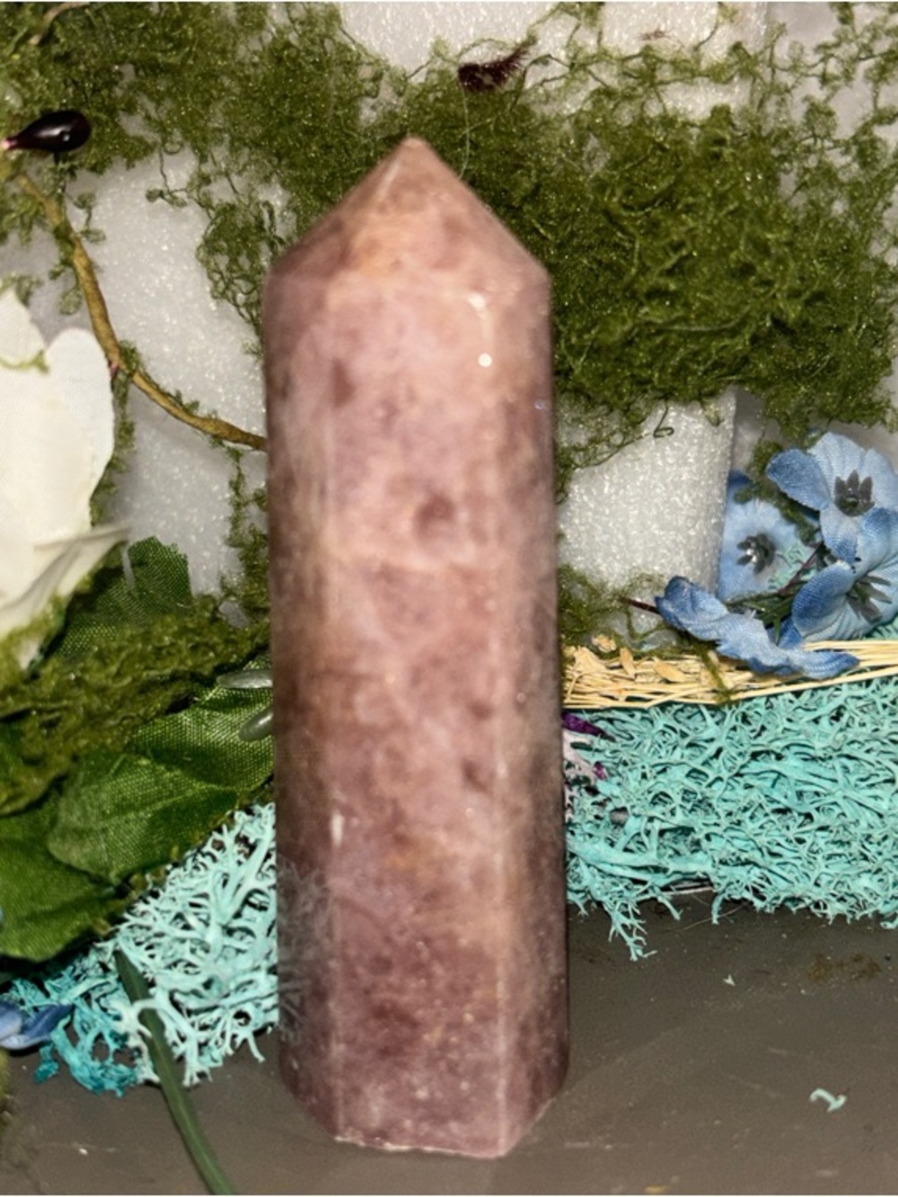 Natural Rose Quartz Tower Point - Pink Decorative Crystal